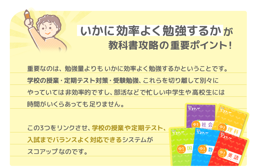 いかに効率よく勉強するかが教科書攻略の重要ポイント!