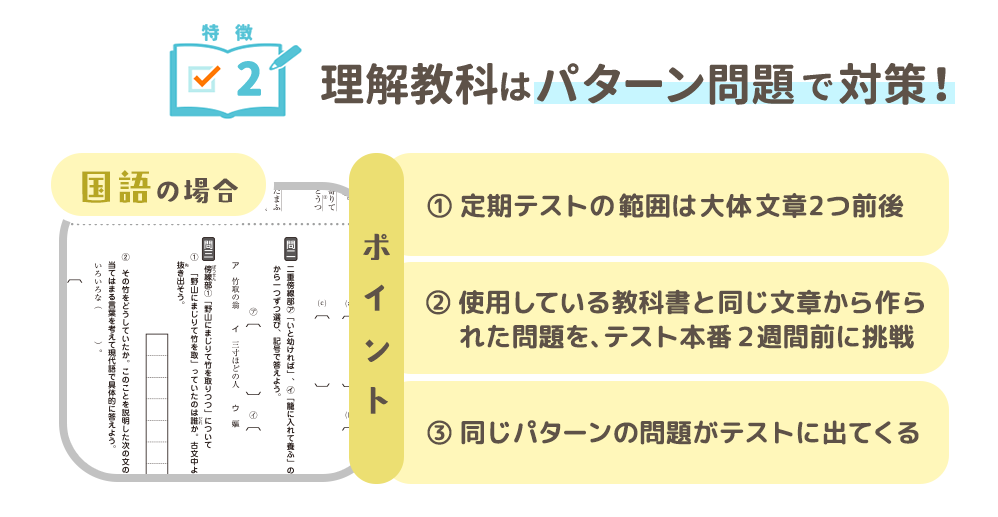 理解教科はパターン問題で対策!